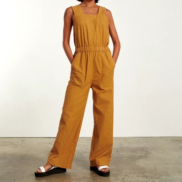 Everlane The Fatigue Yellow Jumpsuit Sz 2 - Picture 3 of 14